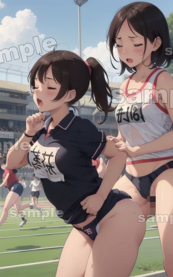 サンプル画像6:強●露出の部活動スペシャル！ジャージを着たJKが先生に強●的に走らされて精子ぶっかけ(妄想彼女企画) [d_480088]