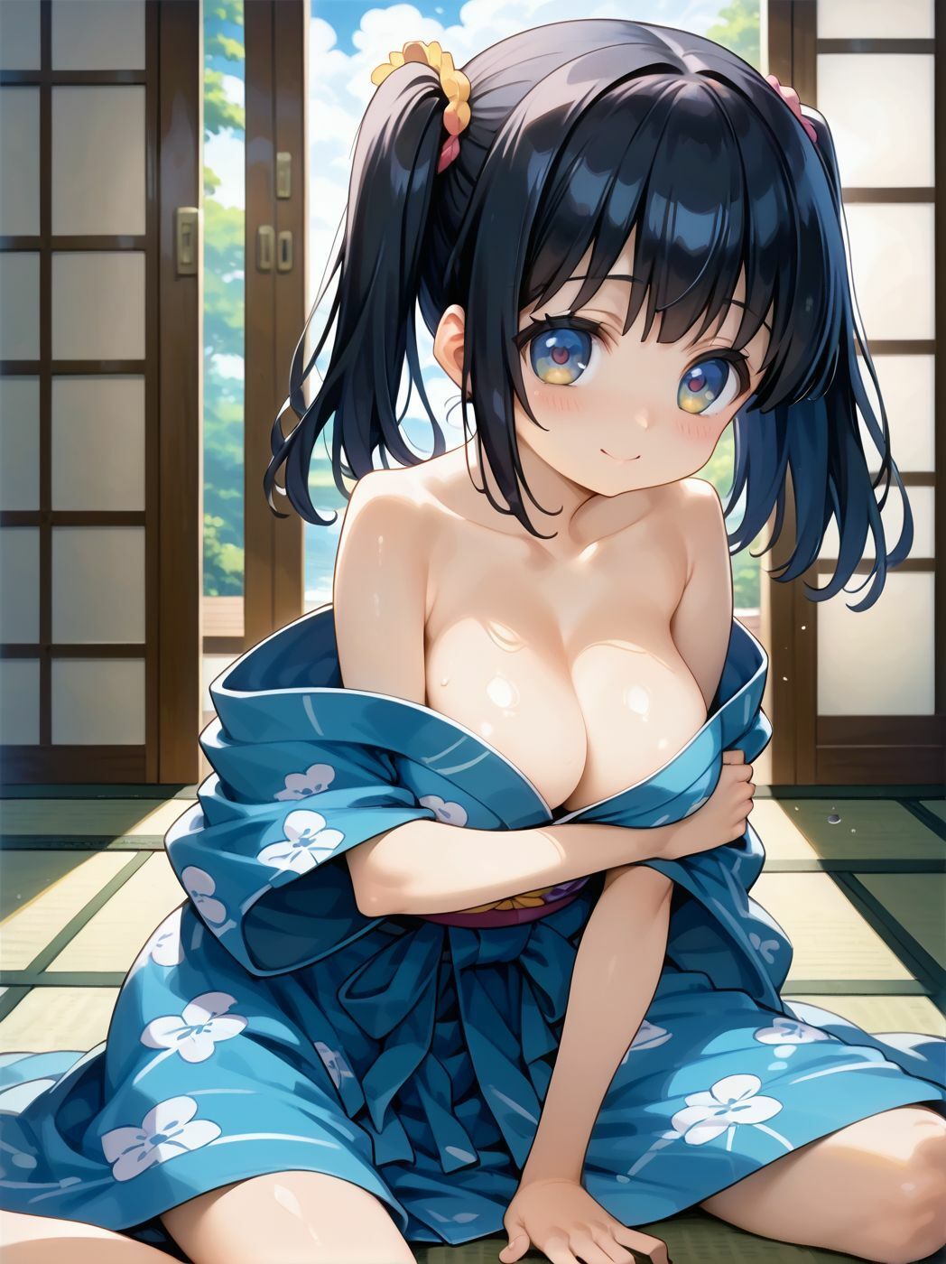 サンプル画像1:巨乳の妹と温泉旅行 「お兄ちゃんのが気持ち良すぎてエッチばっかりしてるね」(nes_aiart) [d_480173]