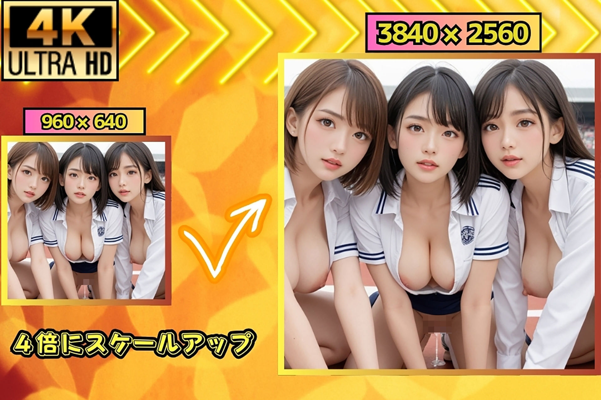 サンプル画像3:放課後の陸上部員たちを徹底指導！汗だく密着トレーニング(夜の娯楽) [d_480218]