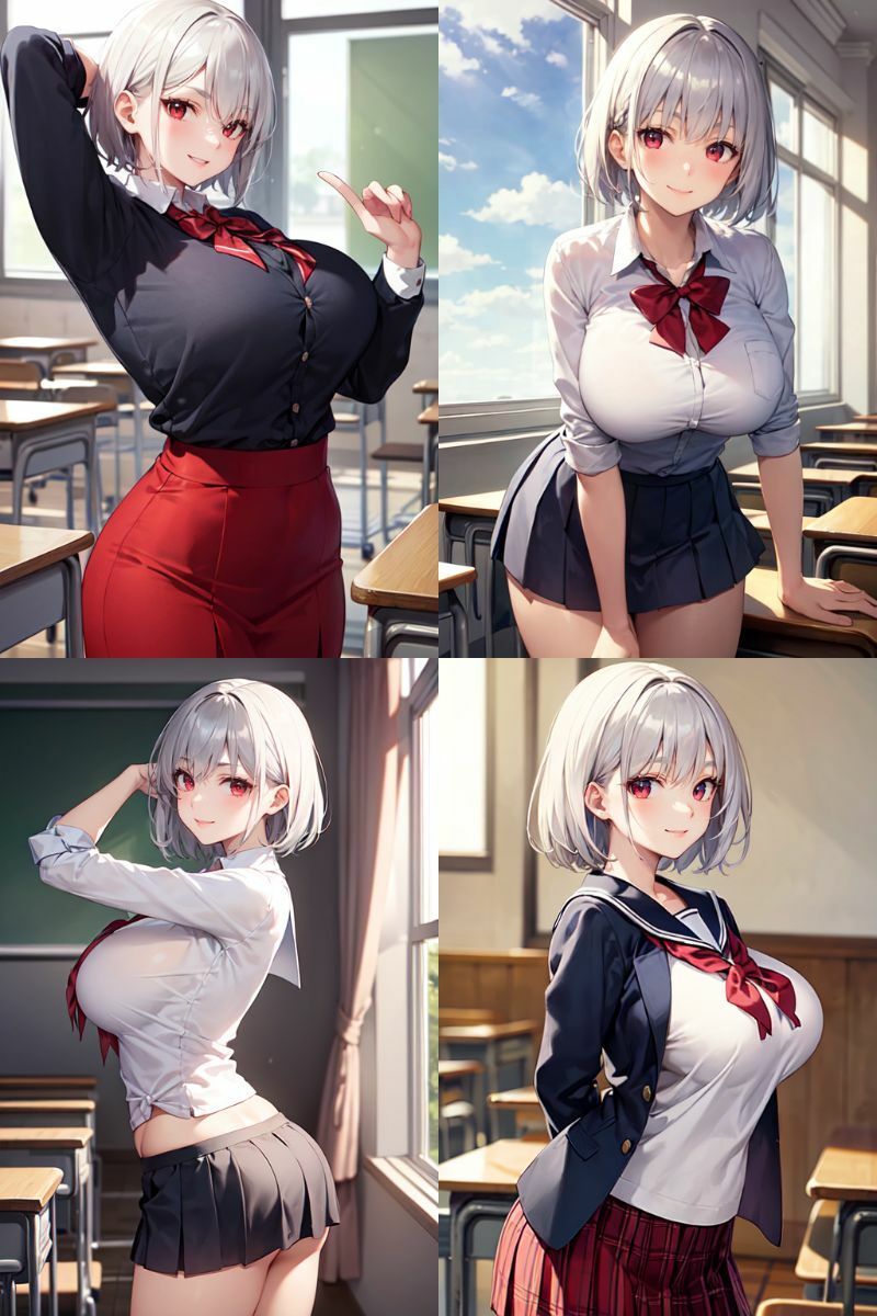 サンプル画像1:銀髪巨乳彼女と帰宅してすぐHしちゃいました！(かまかま) [d_480273]