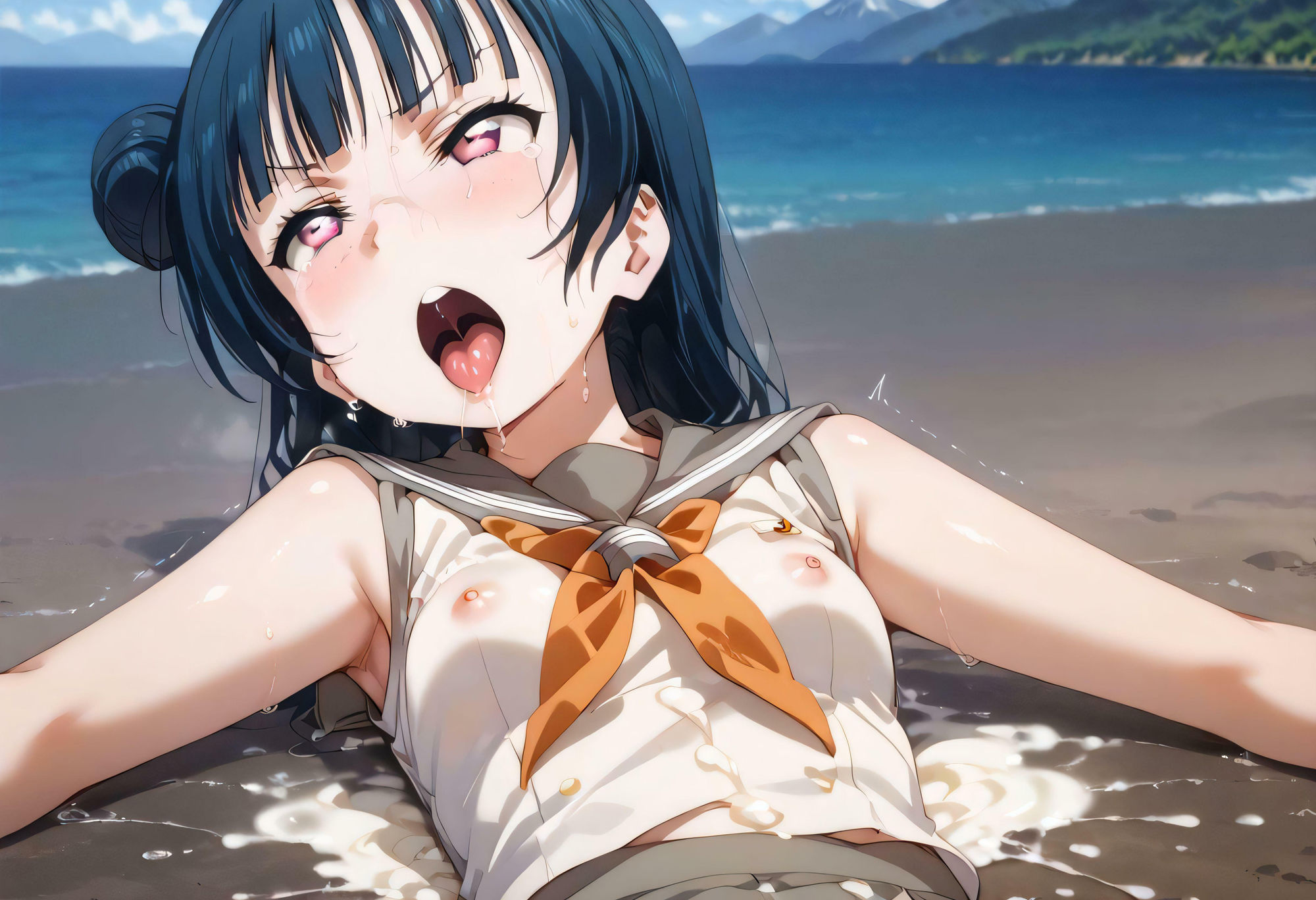 サンプル画像1:悲しげな声(夜桜密話) [d_480358]