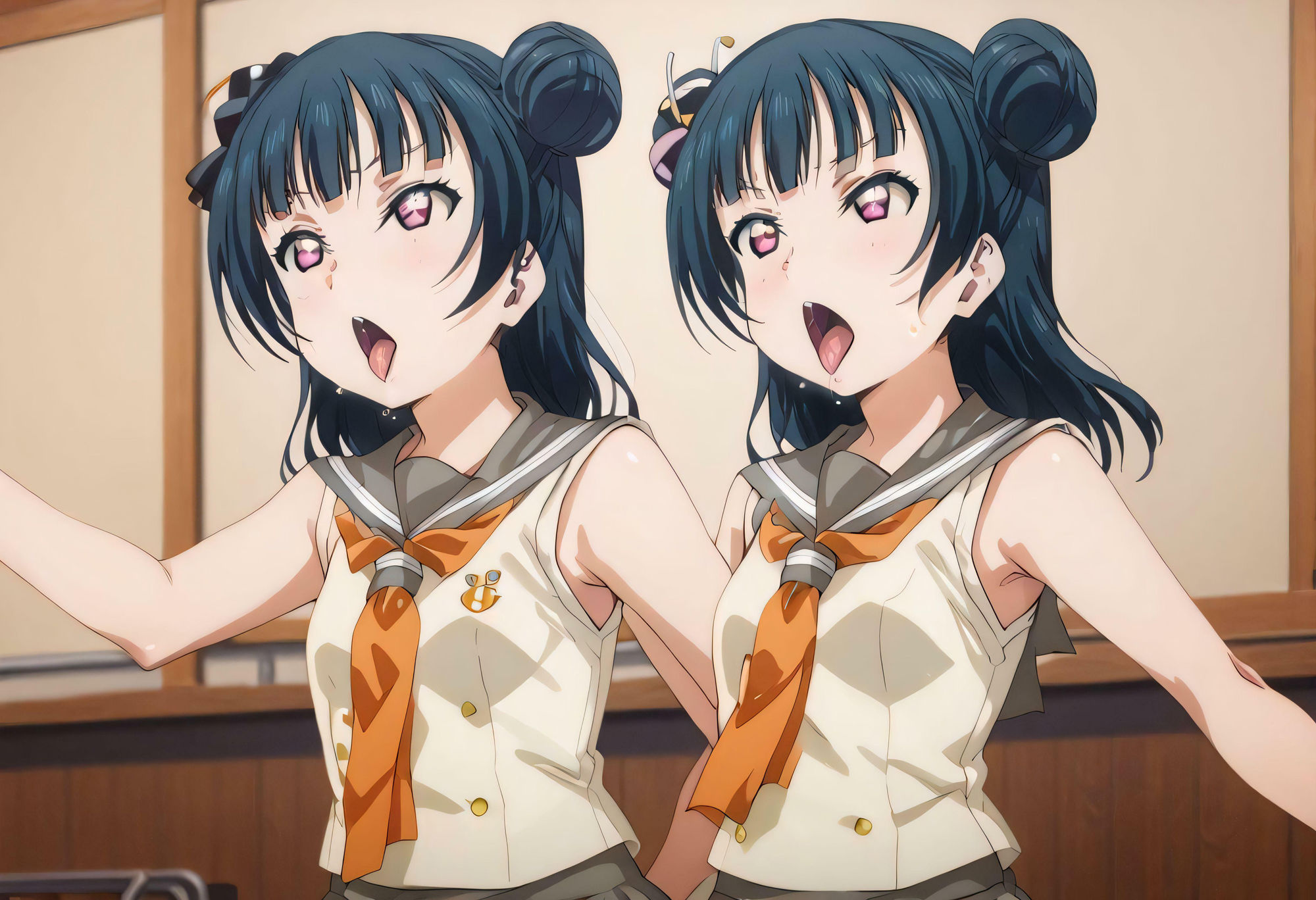 サンプル画像2:悲しげな声(夜桜密話) [d_480358]