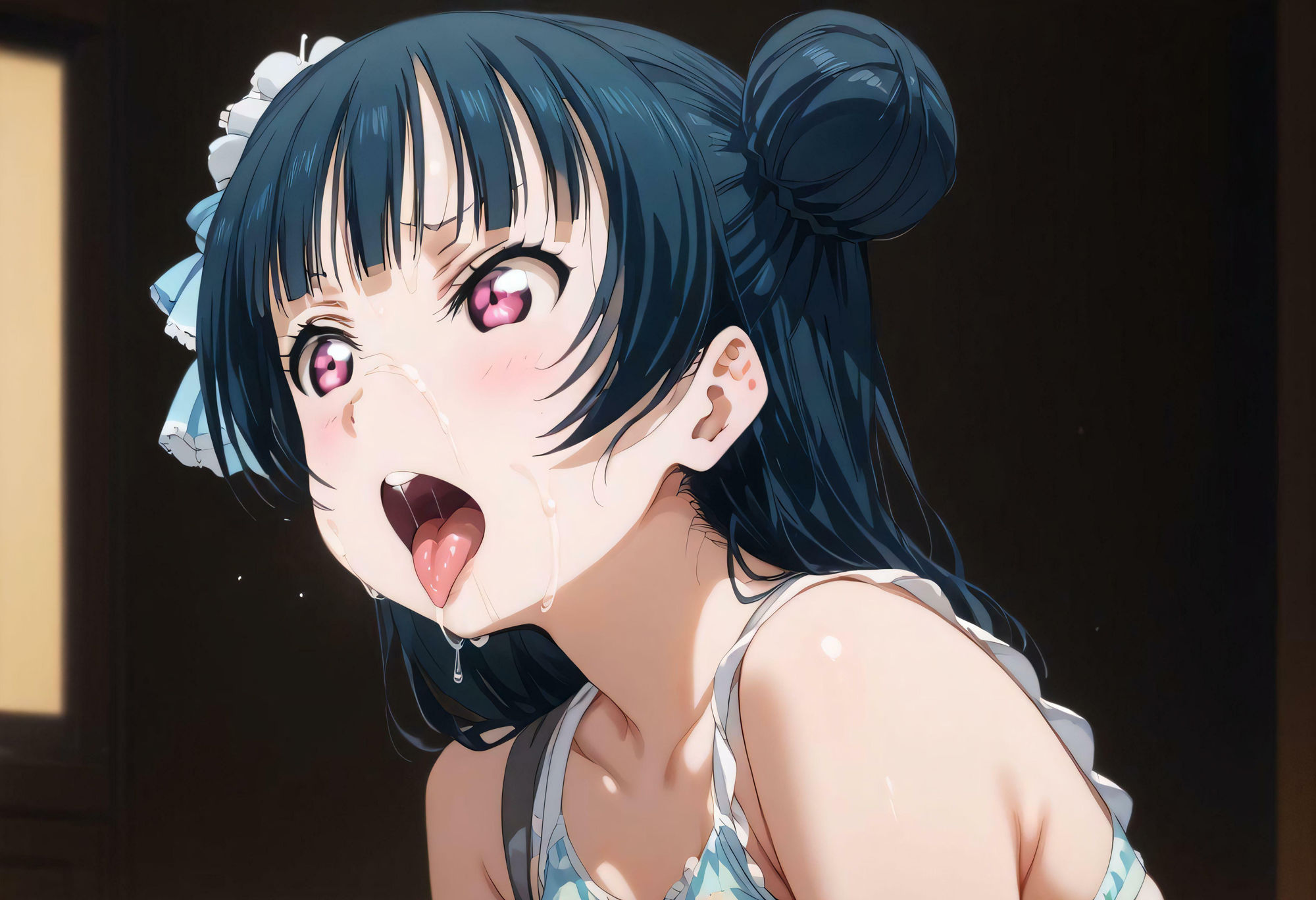 サンプル画像3:悲しげな声(夜桜密話) [d_480358]