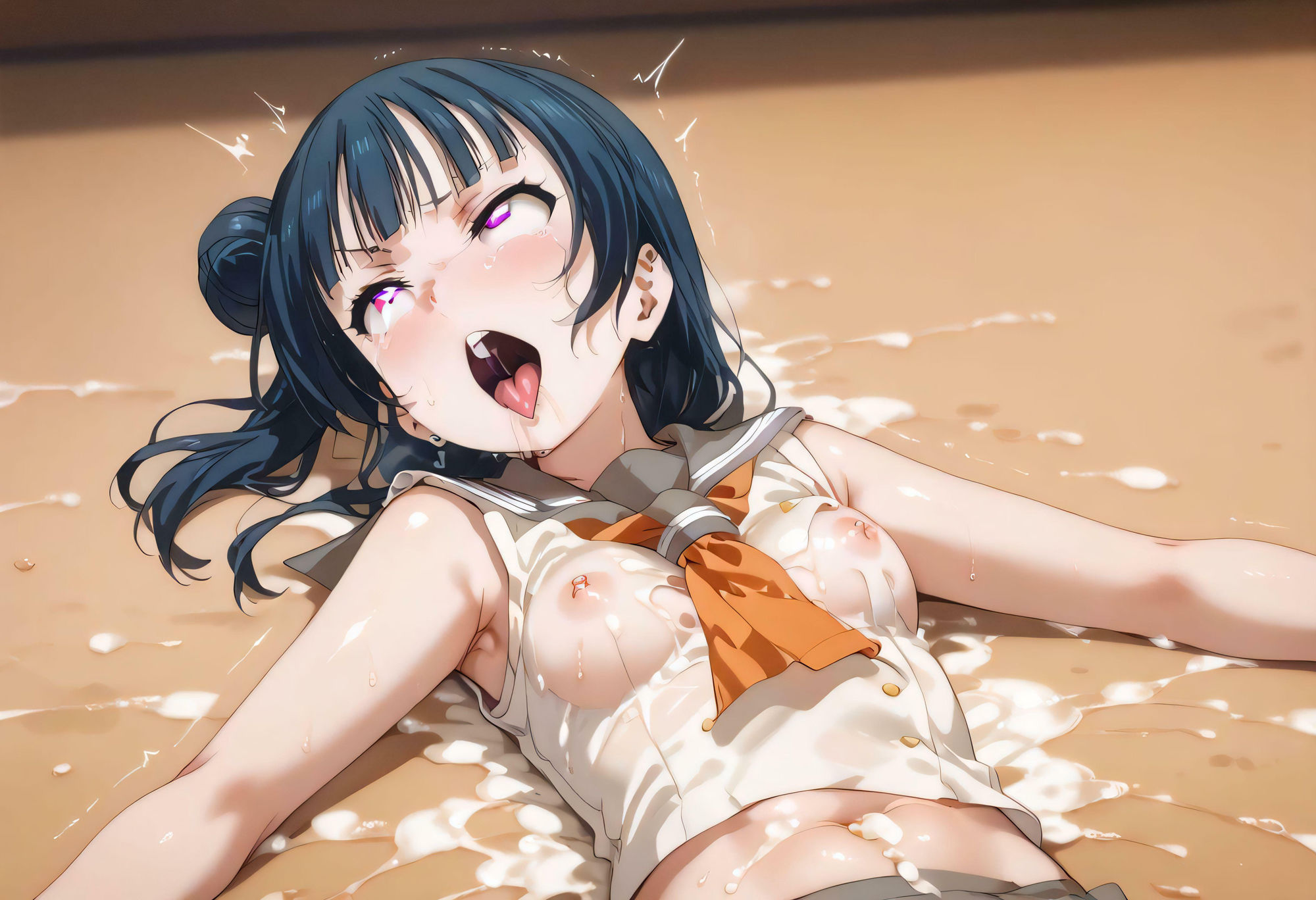 サンプル画像4:悲しげな声(夜桜密話) [d_480358]