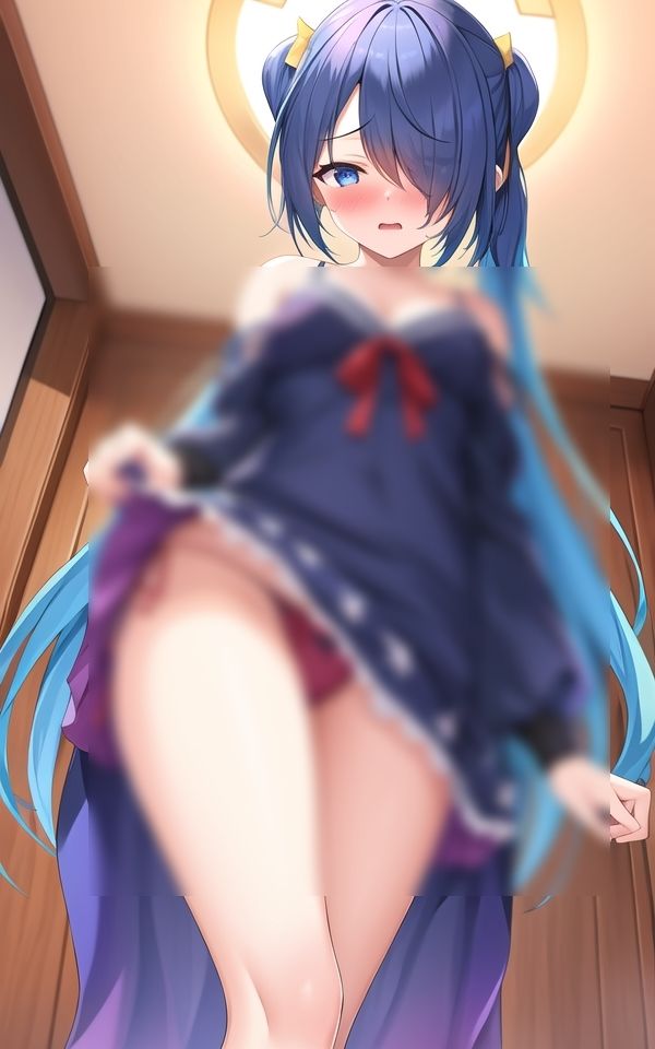 サンプル画像1:パンツを見せる、恥ずかしがり屋の美女(AI美女工房) [d_480388]