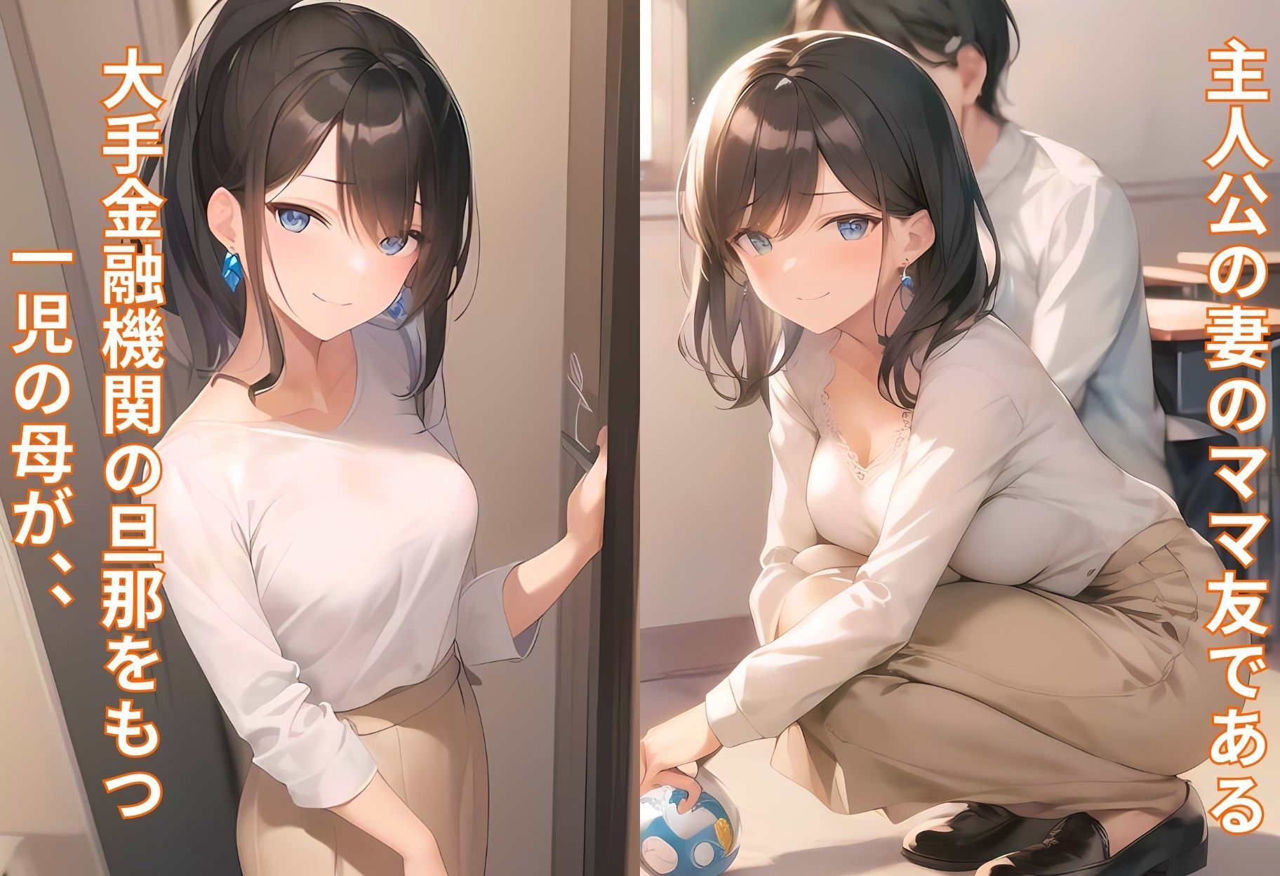 サンプル画像2:知り合いのママさんが他の子のパパに寝取られてた件〜学生時代に開発され済みのど変態美女編〜(イケメン部下と入れ替わってヤリたい放題な件) [d_480592]