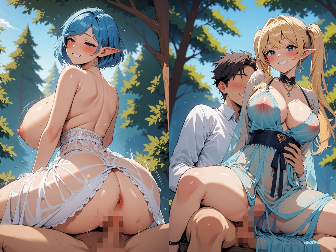 サンプル画像3:巨乳ドすけべエルフに1晩中ねっとり搾り取られた件2(AI-beauty2.5) [d_480733]