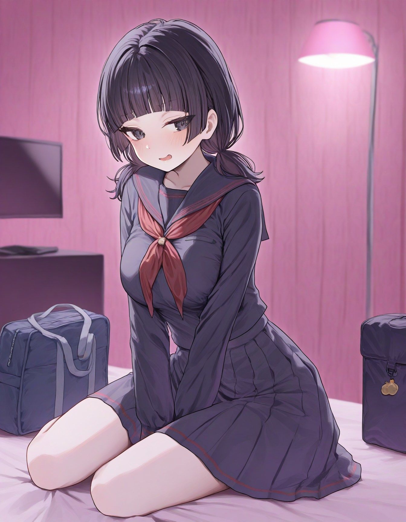 サンプル画像2:ツインテ巨乳J〇をラブホに連れ込み連続生中だし(実用性) [d_480826]