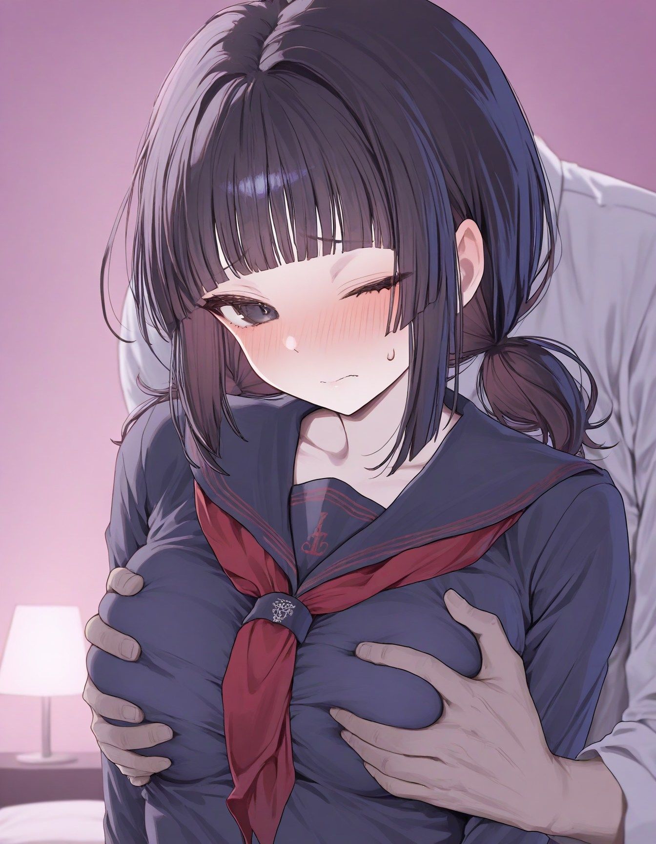 サンプル画像3:ツインテ巨乳J〇をラブホに連れ込み連続生中だし(実用性) [d_480826]