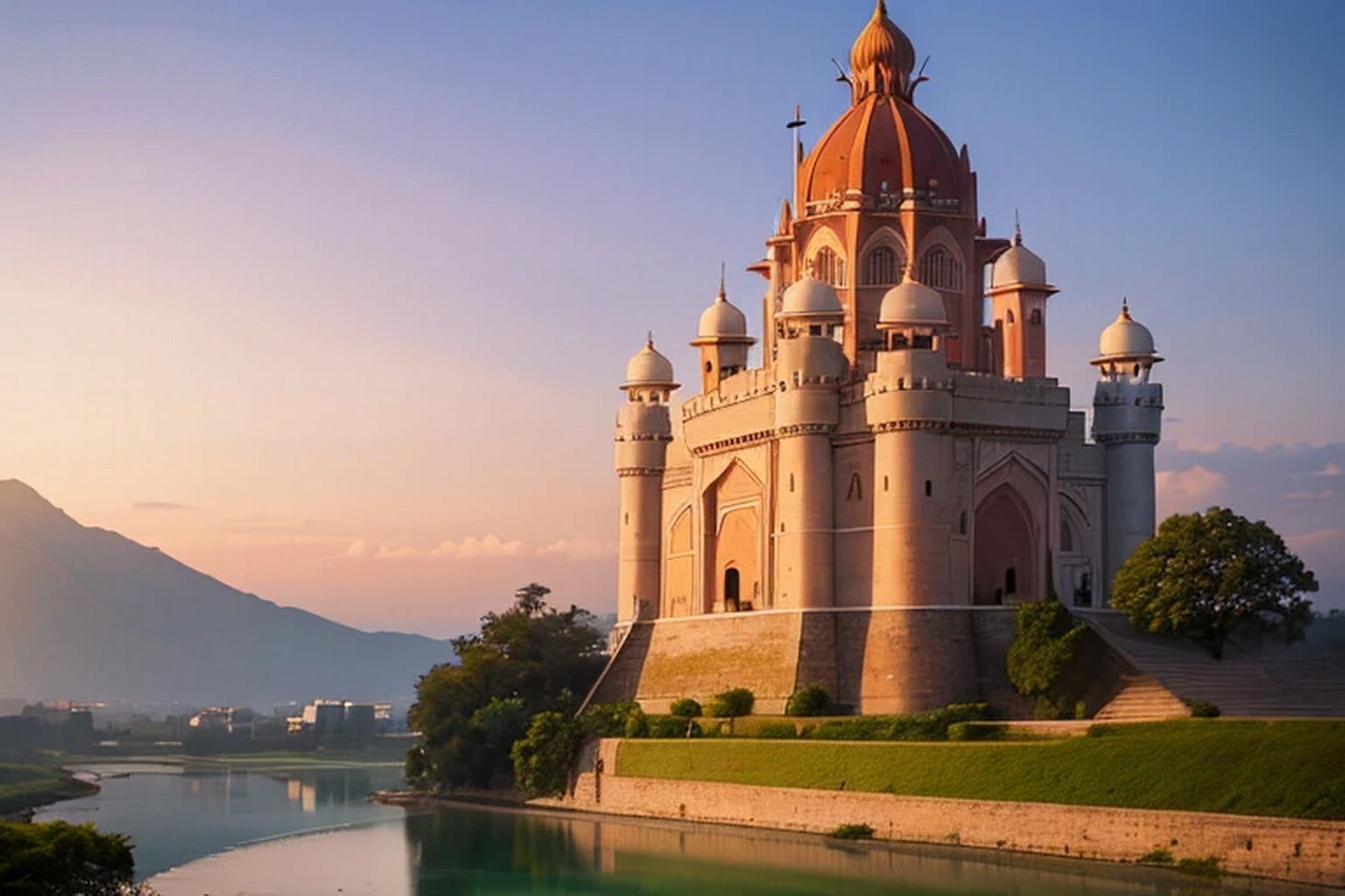 サンプル画像5:アジアの城・屋敷  背景素材(豊川内角) [d_480863]