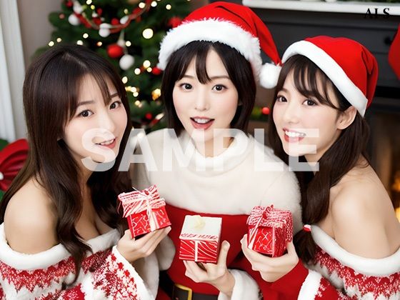 サンプル画像4:【全371枚】『クリスマス・裸の美女達』聖夜に煌めくサンタ姿と裸の彼女達の魅力★ -AIで描く究極の美女達-(AIで絶世の美女を作る) [d_480948]