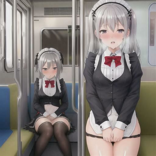 サンプル画像5:銀髪ツインテメイドのどこでも露出！！(まんまんちん) [d_481117]