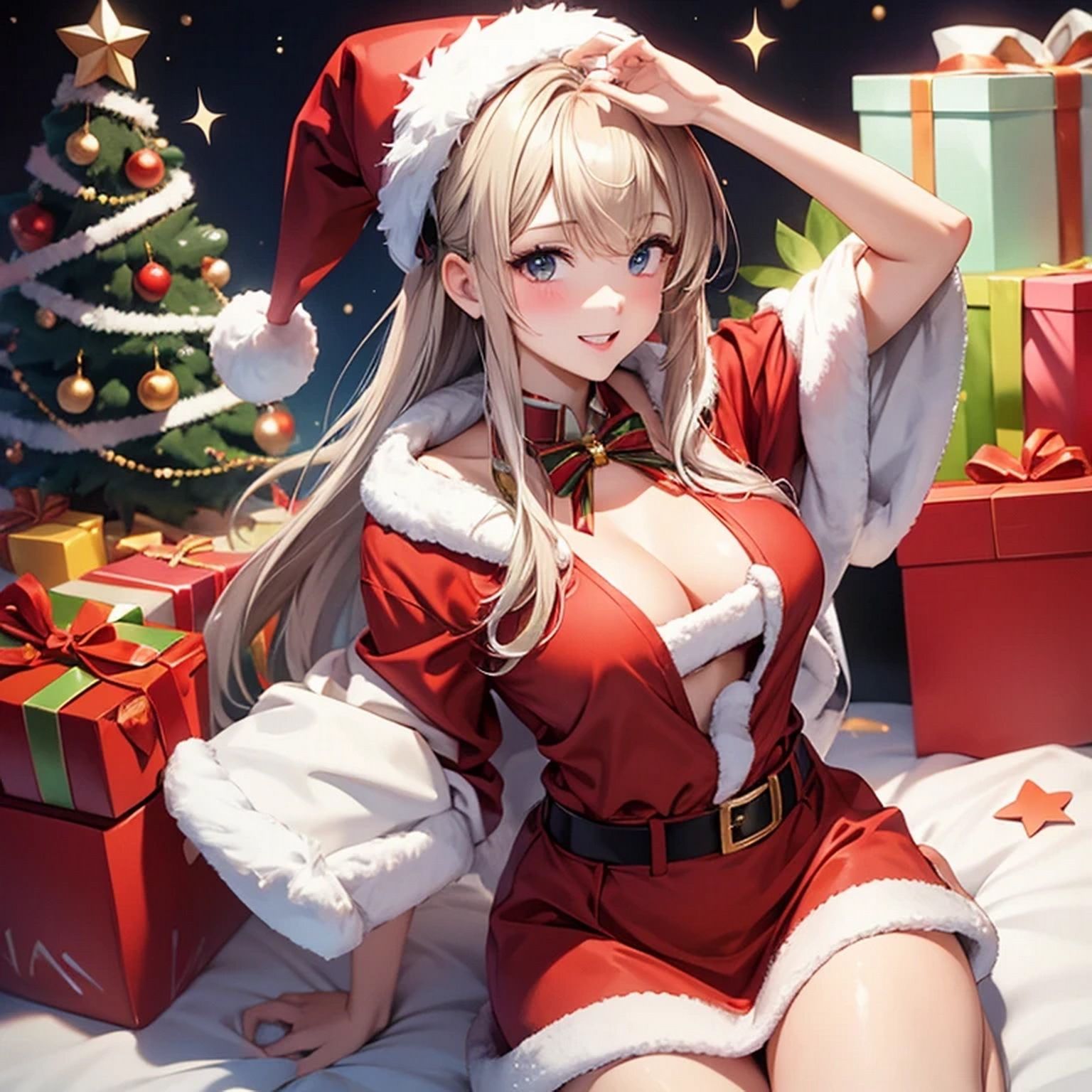 サンプル画像2:サンタガール イラスト(豊川内角) [d_481608]