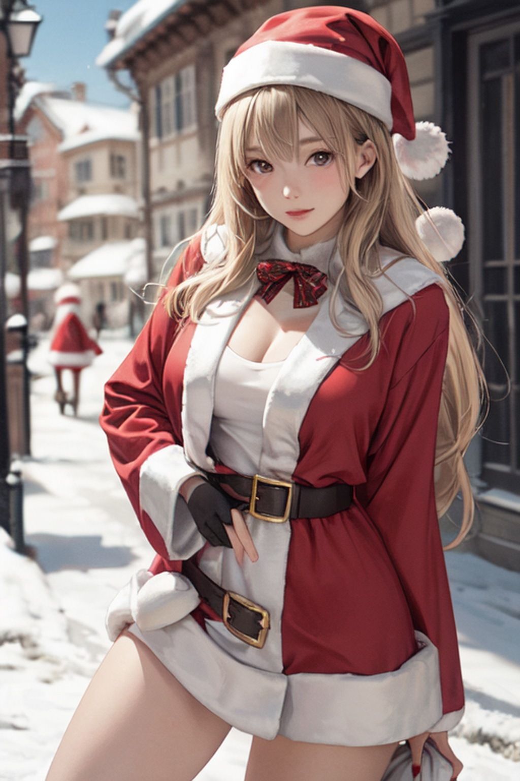 サンプル画像5:サンタガール イラスト(豊川内角) [d_481608]