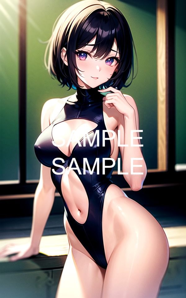 サンプル画像3:【300枚以上】ボディスーツ美女イラスト集(ラテ) [d_481663]