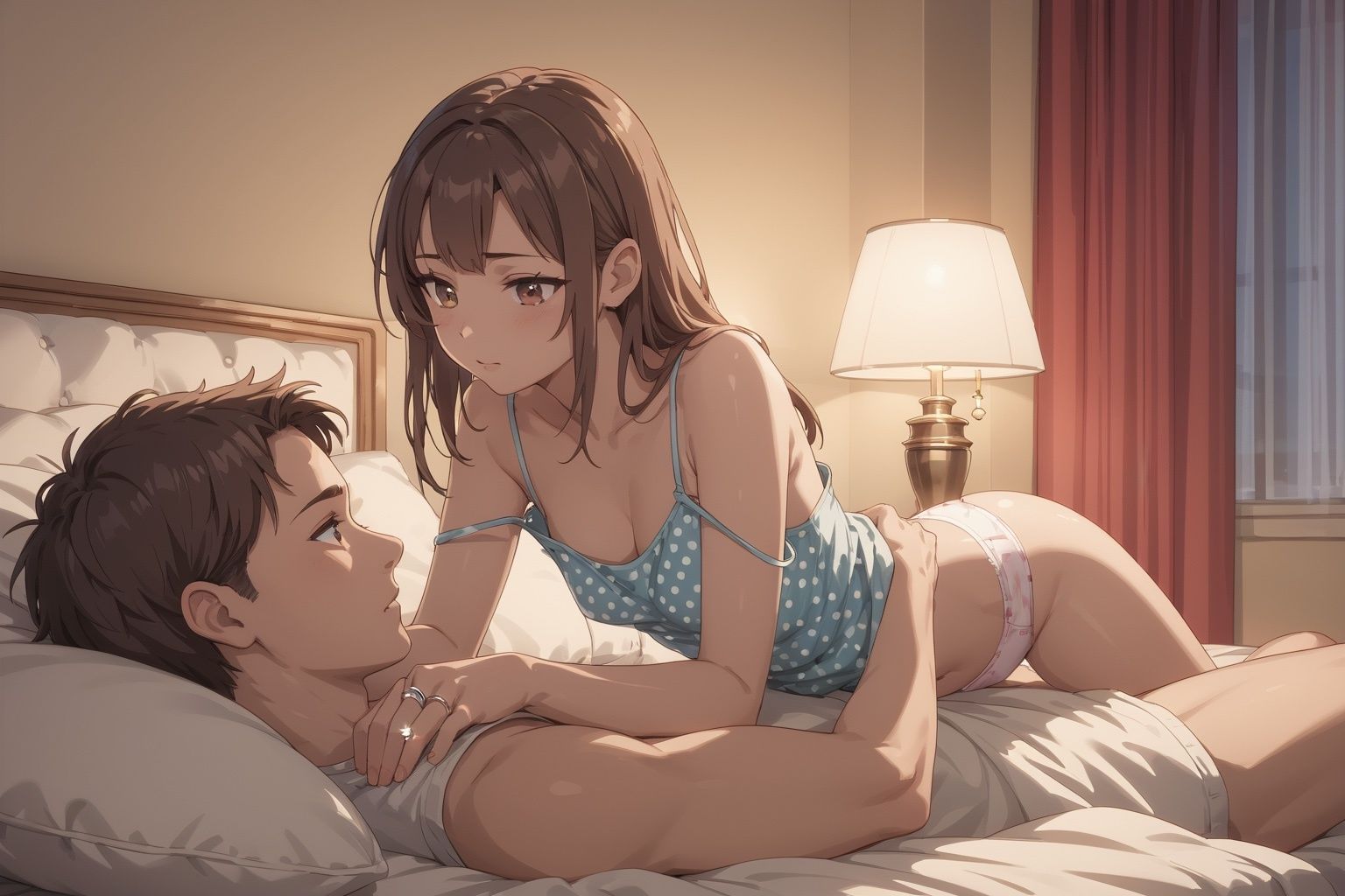 サンプル画像1:友達のお母さんが美人すぎて内緒でヤリまくった話(妄想天国) [d_481780]