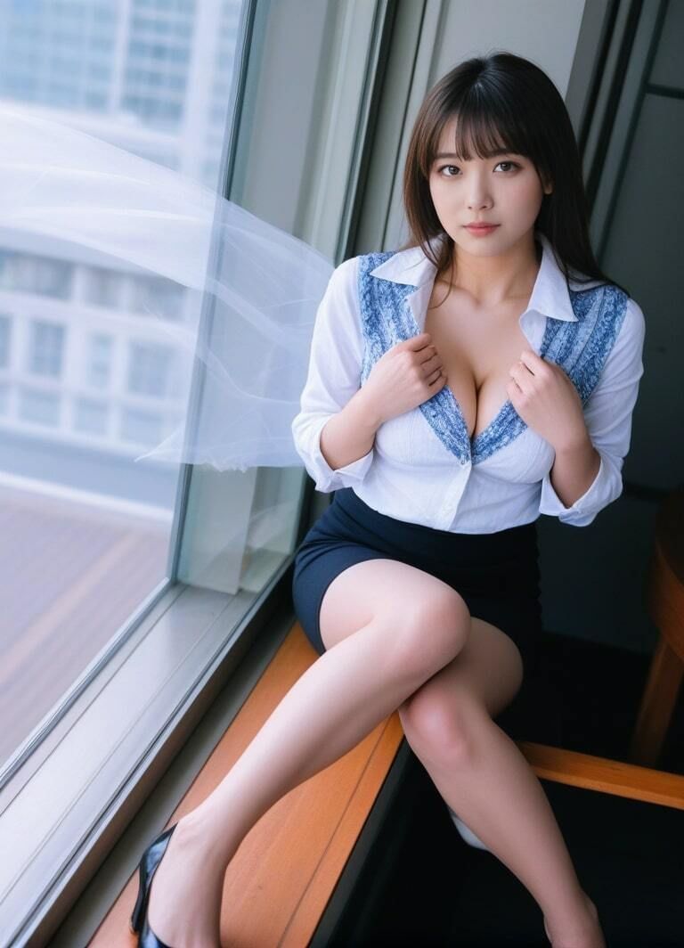 サンプル画像2:あんなこと、こんなこと、叶えてくれる都合のいい美人受付嬢1(AIドルオフィス) [d_481875]