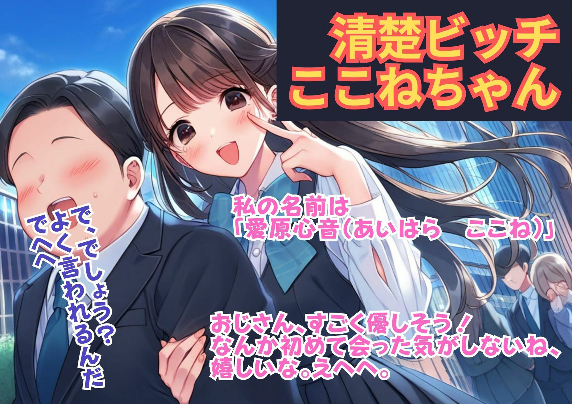 サンプル画像1:制服JKがパパ活で絶倫おじさんと中出しセックスでアヘ顔！青春捧げて妊娠しちゃいました・500枚(AI欲イラスト屋さん：わんたんめん) [d_481883]