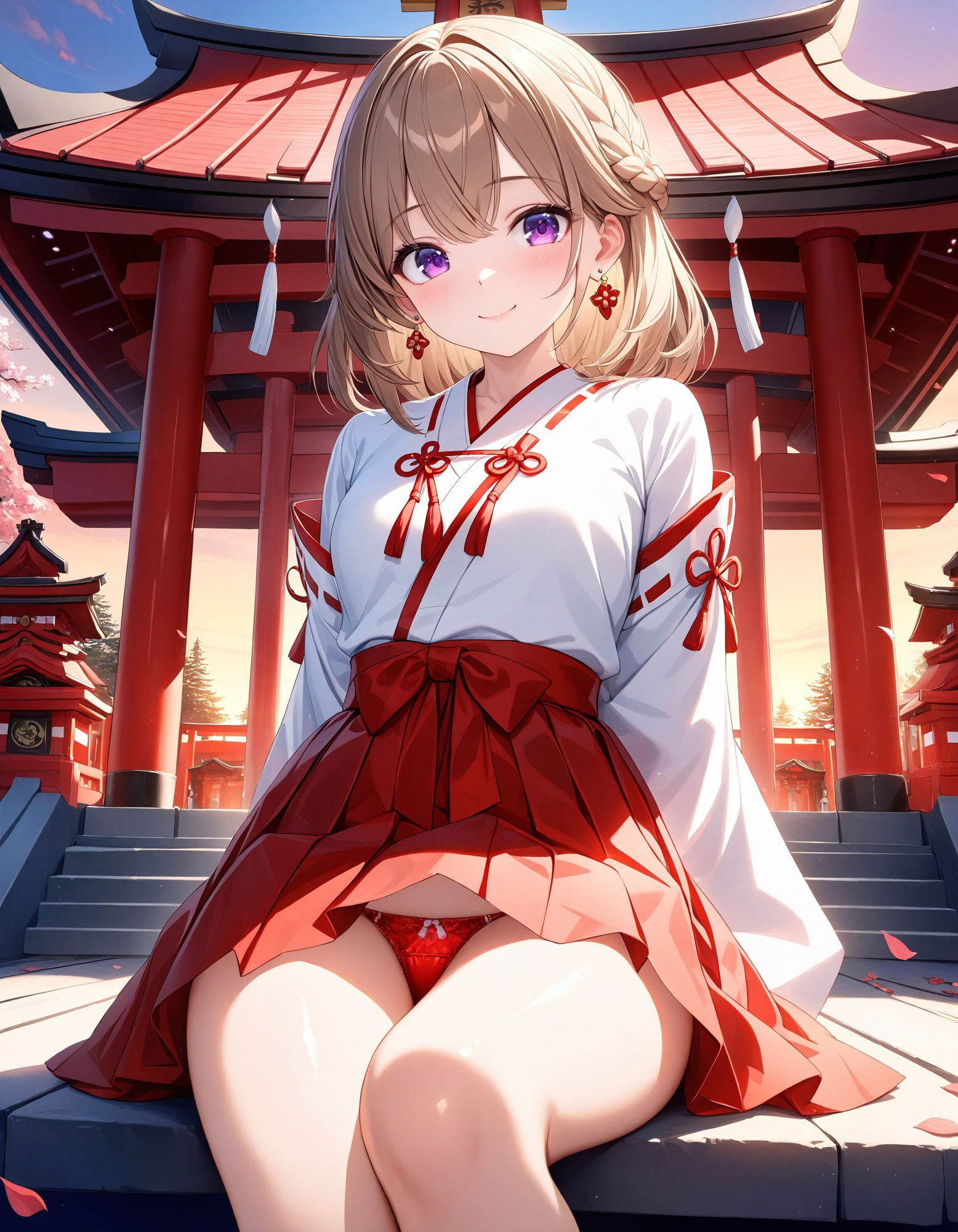 サンプル画像1:巫女の座りパンチラ(D.P.H.) [d_481908]