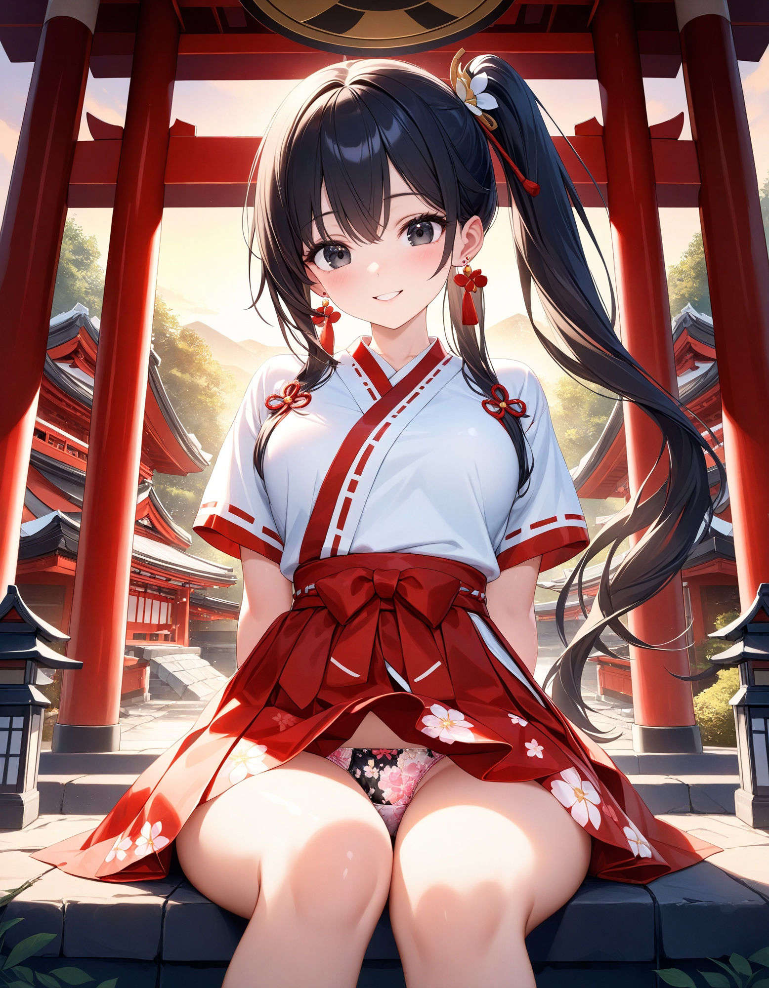 サンプル画像2:巫女の座りパンチラ(D.P.H.) [d_481908]