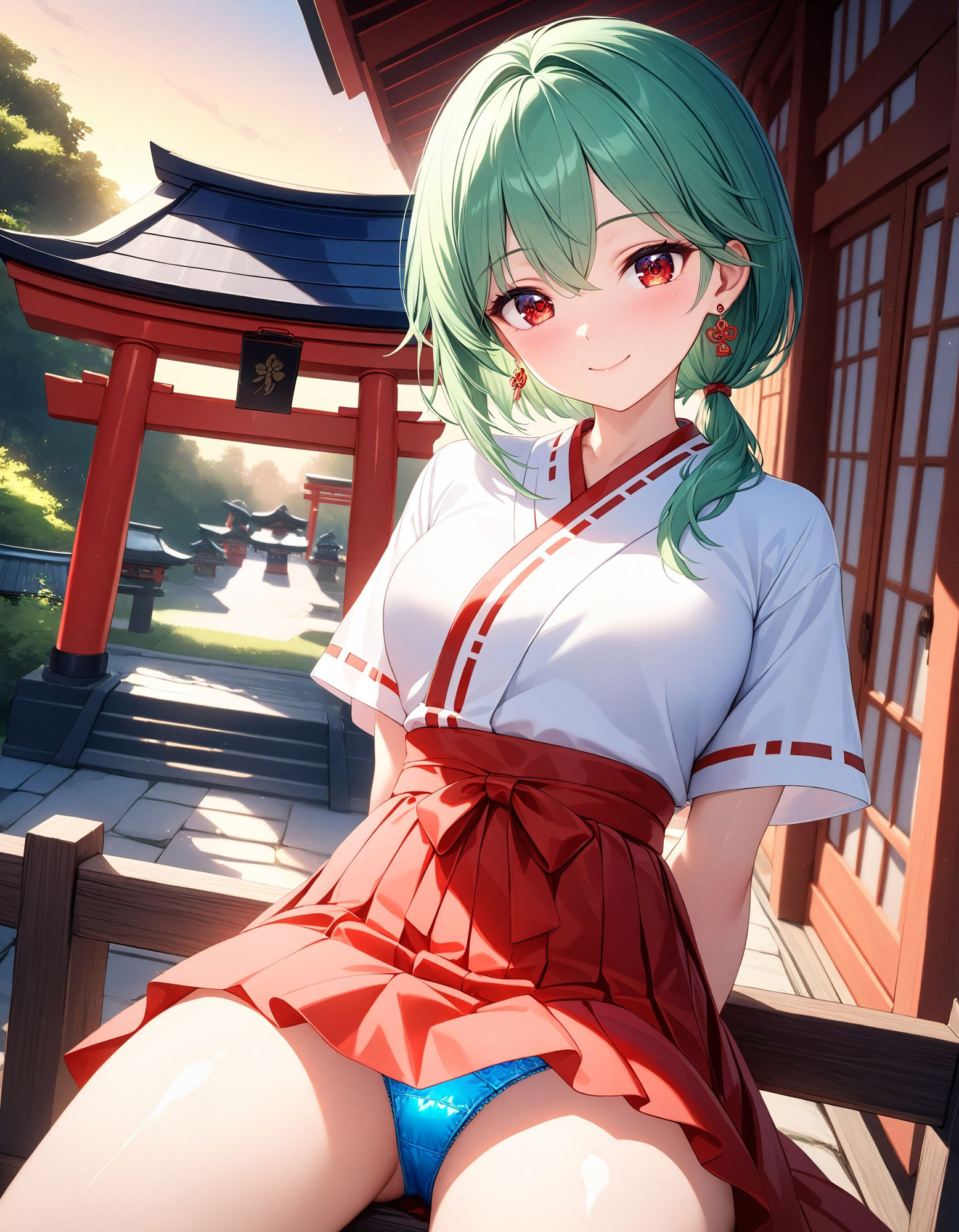 サンプル画像3:巫女の座りパンチラ(D.P.H.) [d_481908]