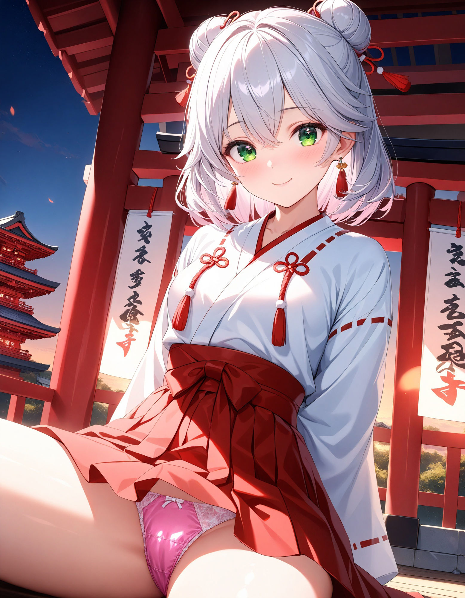 サンプル画像4:巫女の座りパンチラ(D.P.H.) [d_481908]