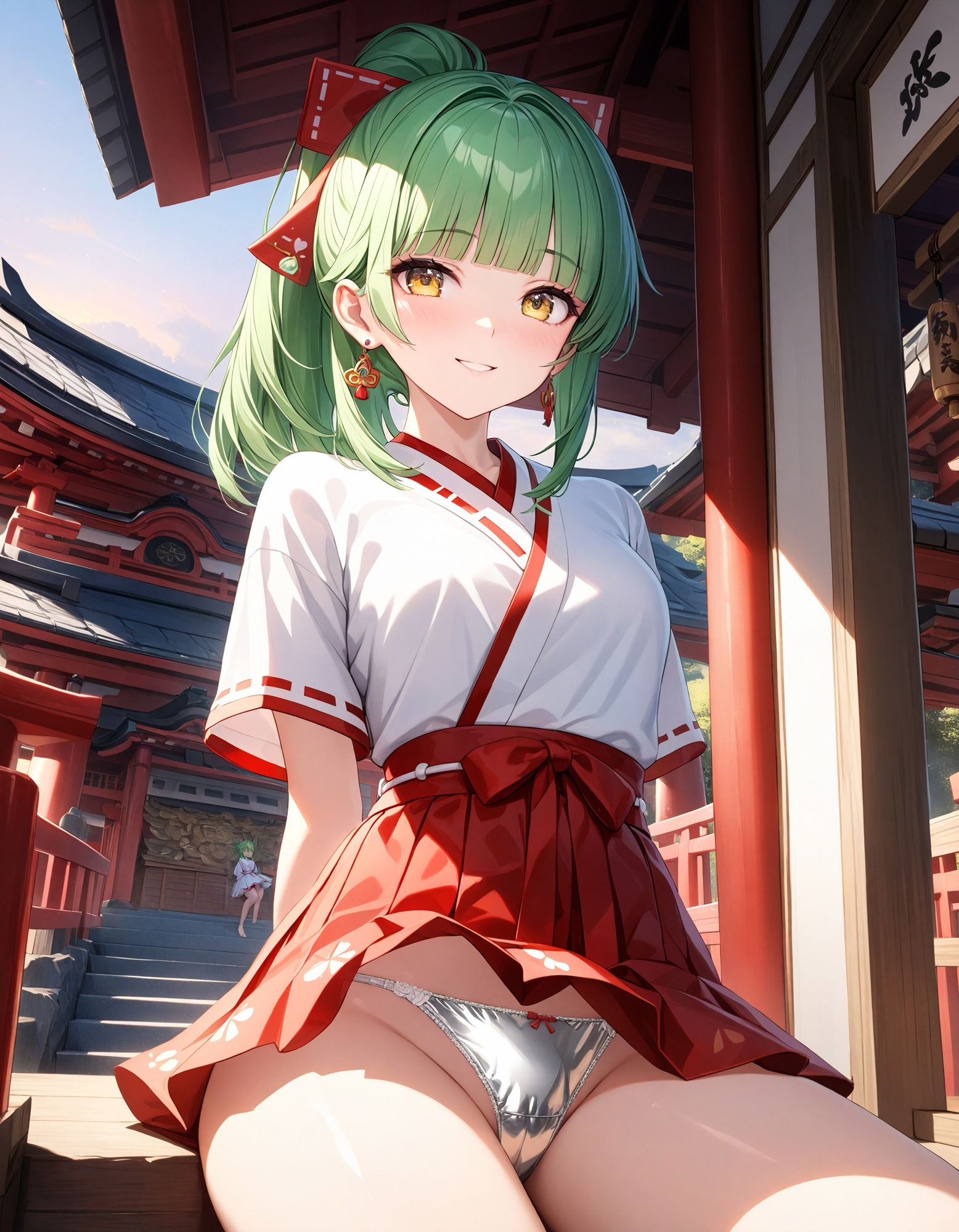 サンプル画像5:巫女の座りパンチラ(D.P.H.) [d_481908]