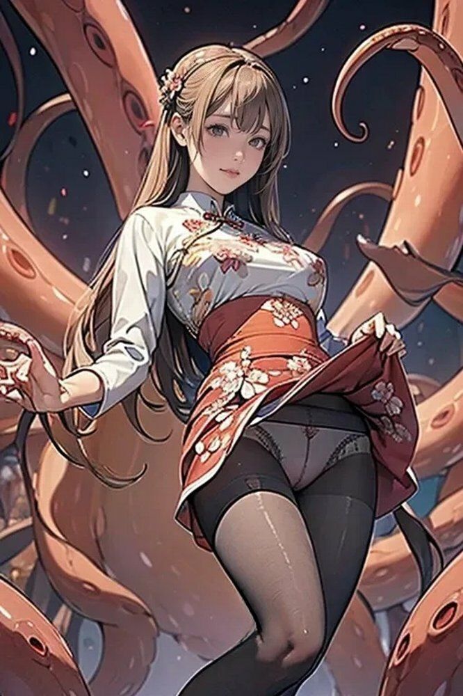 サンプル画像2:チャイナドレスコスプライヤー触手遭遇パンチラ画像集(榊原大造) [d_481982]