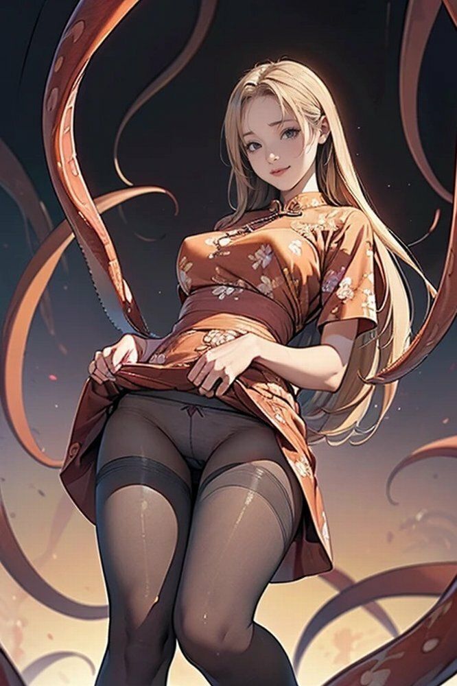 サンプル画像4:チャイナドレスコスプライヤー触手遭遇パンチラ画像集(榊原大造) [d_481982]