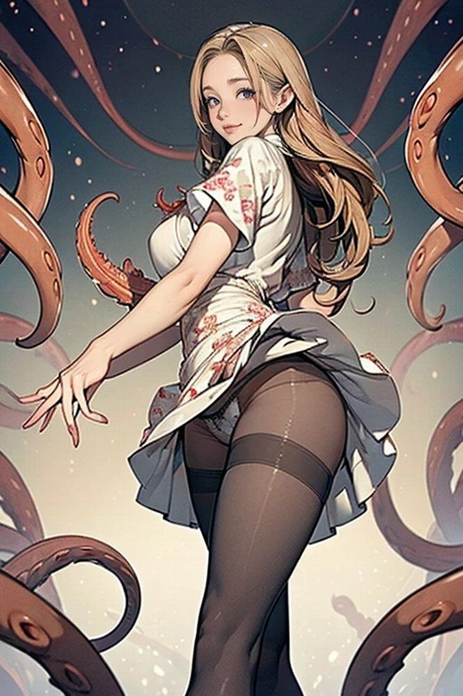 サンプル画像5:チャイナドレスコスプライヤー触手遭遇パンチラ画像集(榊原大造) [d_481982]