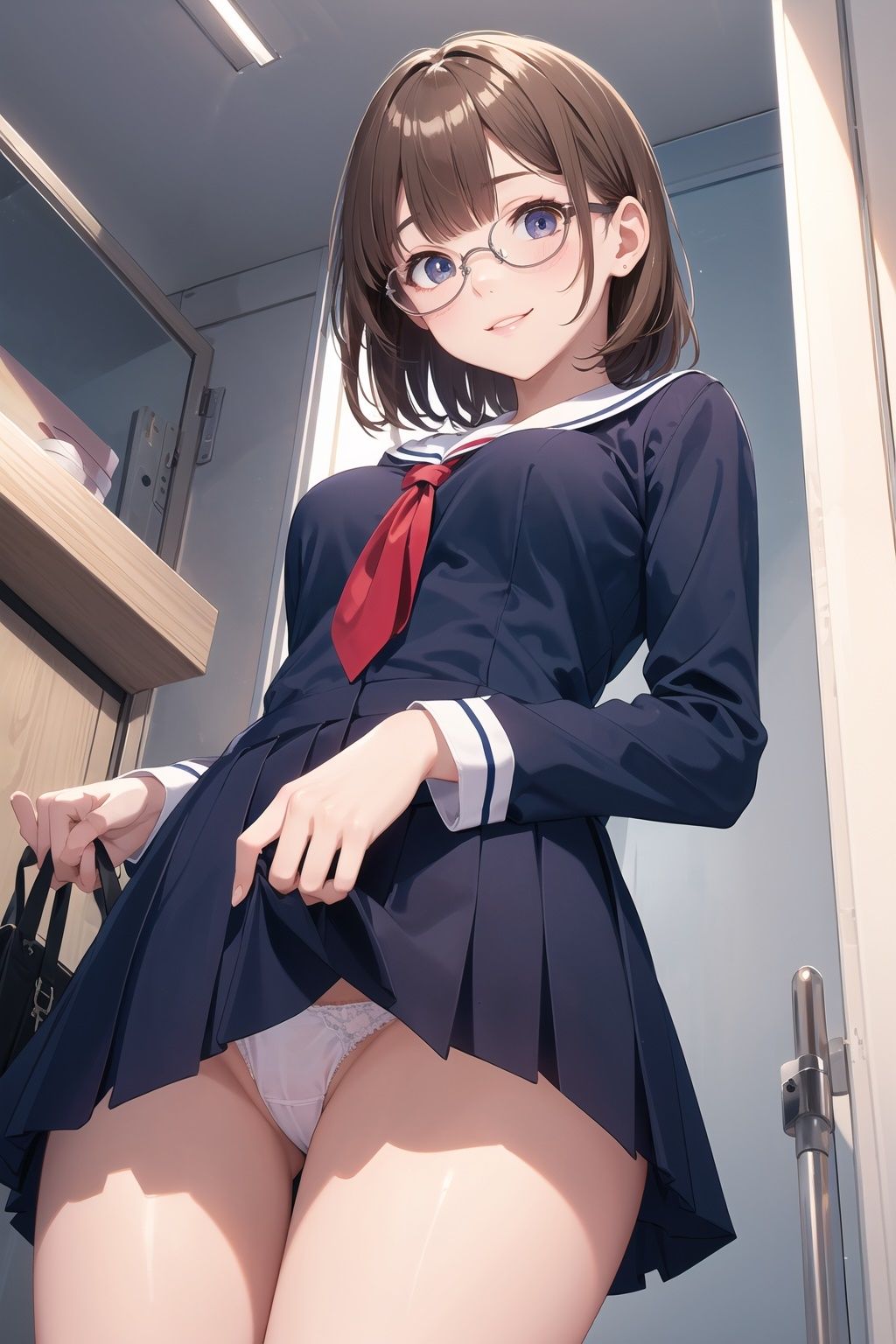 サンプル画像2:僕と女子校生-清楚系眼鏡女子のセーラー服(MK書房) [d_482077]