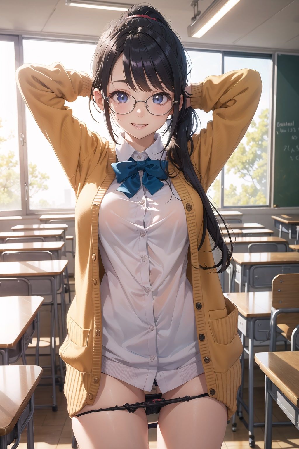 サンプル画像4:僕と女子校生-清楚系眼鏡女子のカーディガン(MK書房) [d_482091]