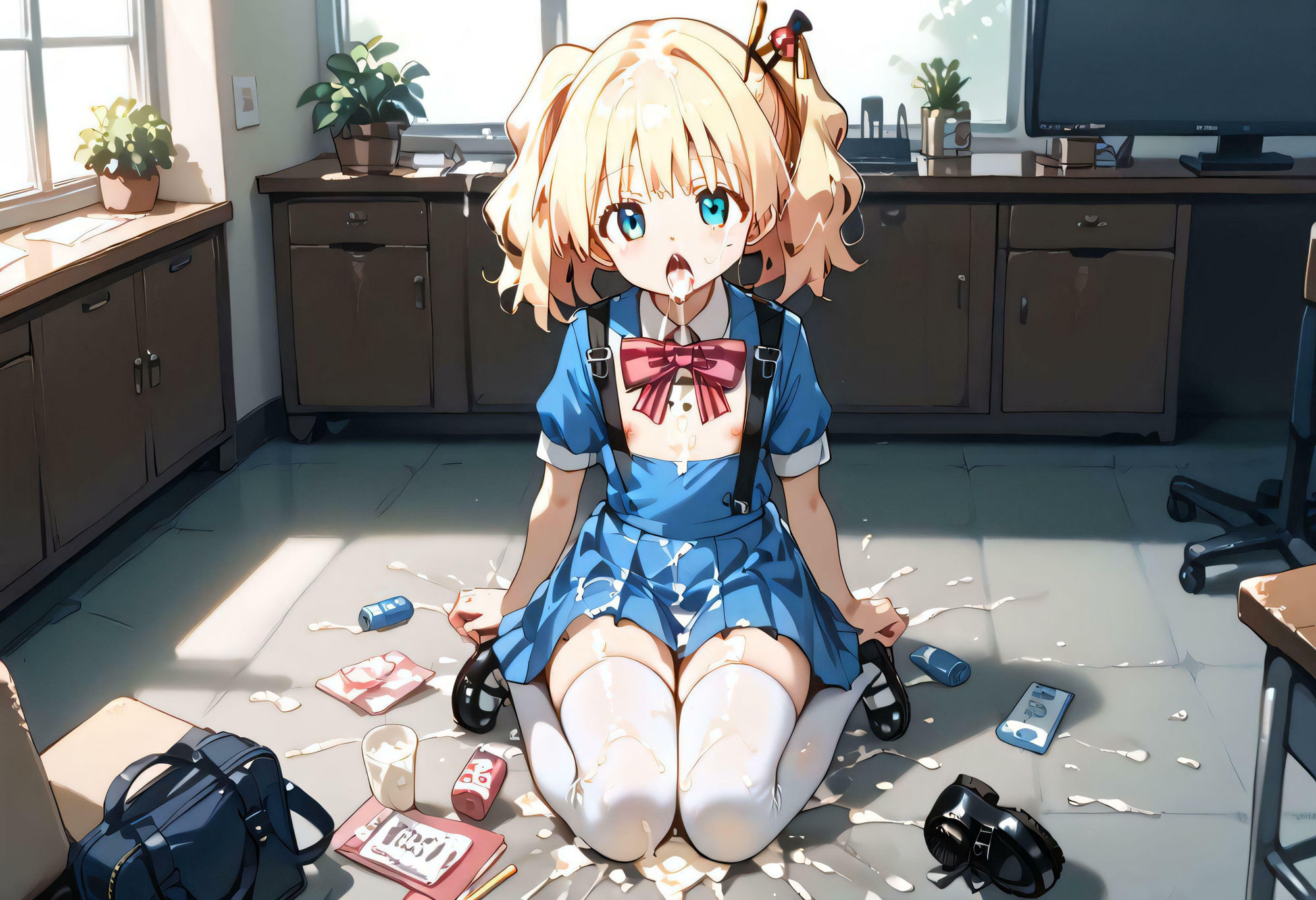 サンプル画像1:笑顔を忘れた 女の子(ふわりんぼし) [d_482128]