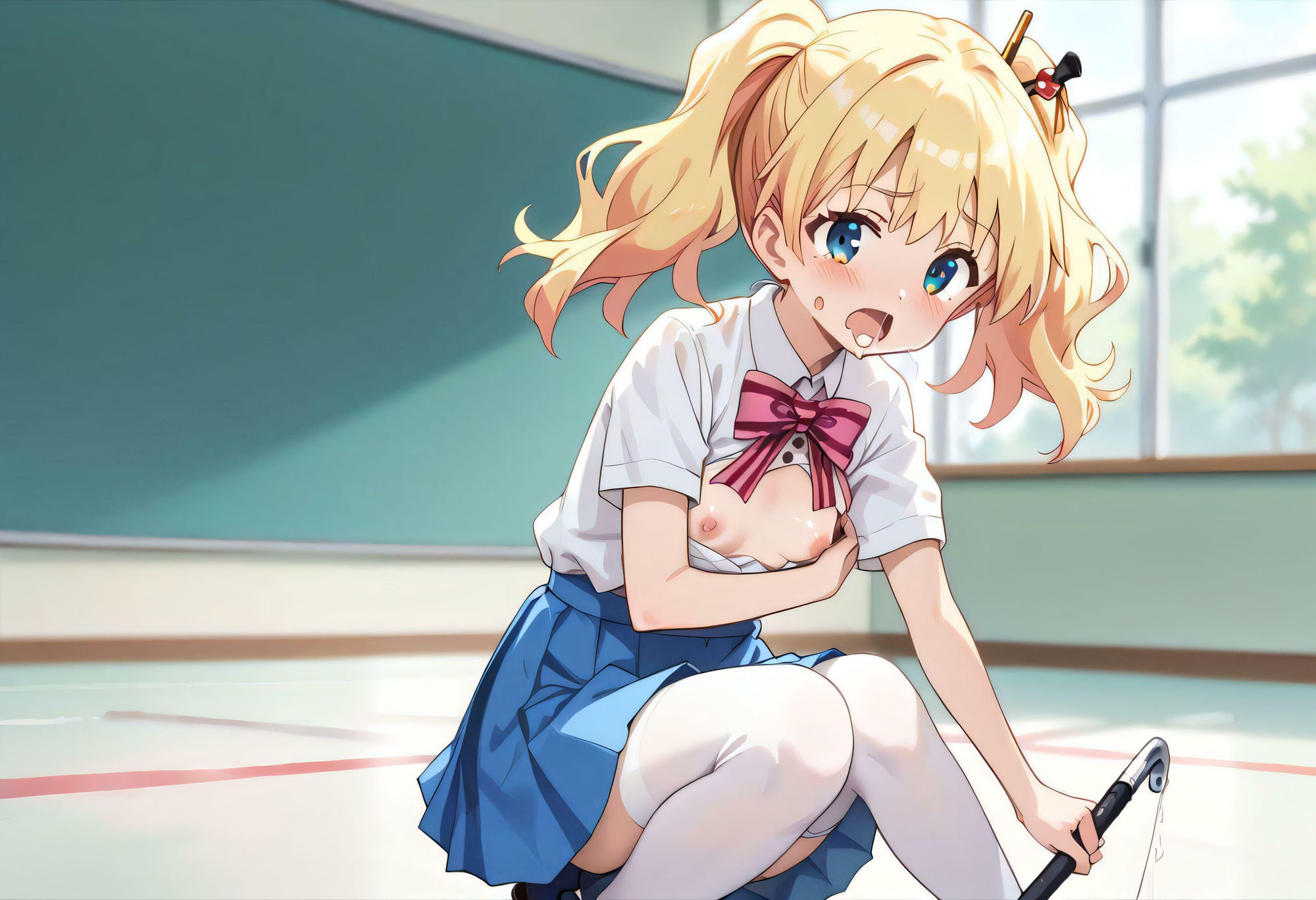 サンプル画像2:笑顔を忘れた 女の子(ふわりんぼし) [d_482128]