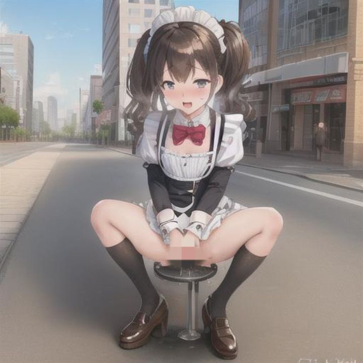 サンプル画像1:茶髪ツインテメイドのどこでも露出！！(まんまんちん) [d_482228]