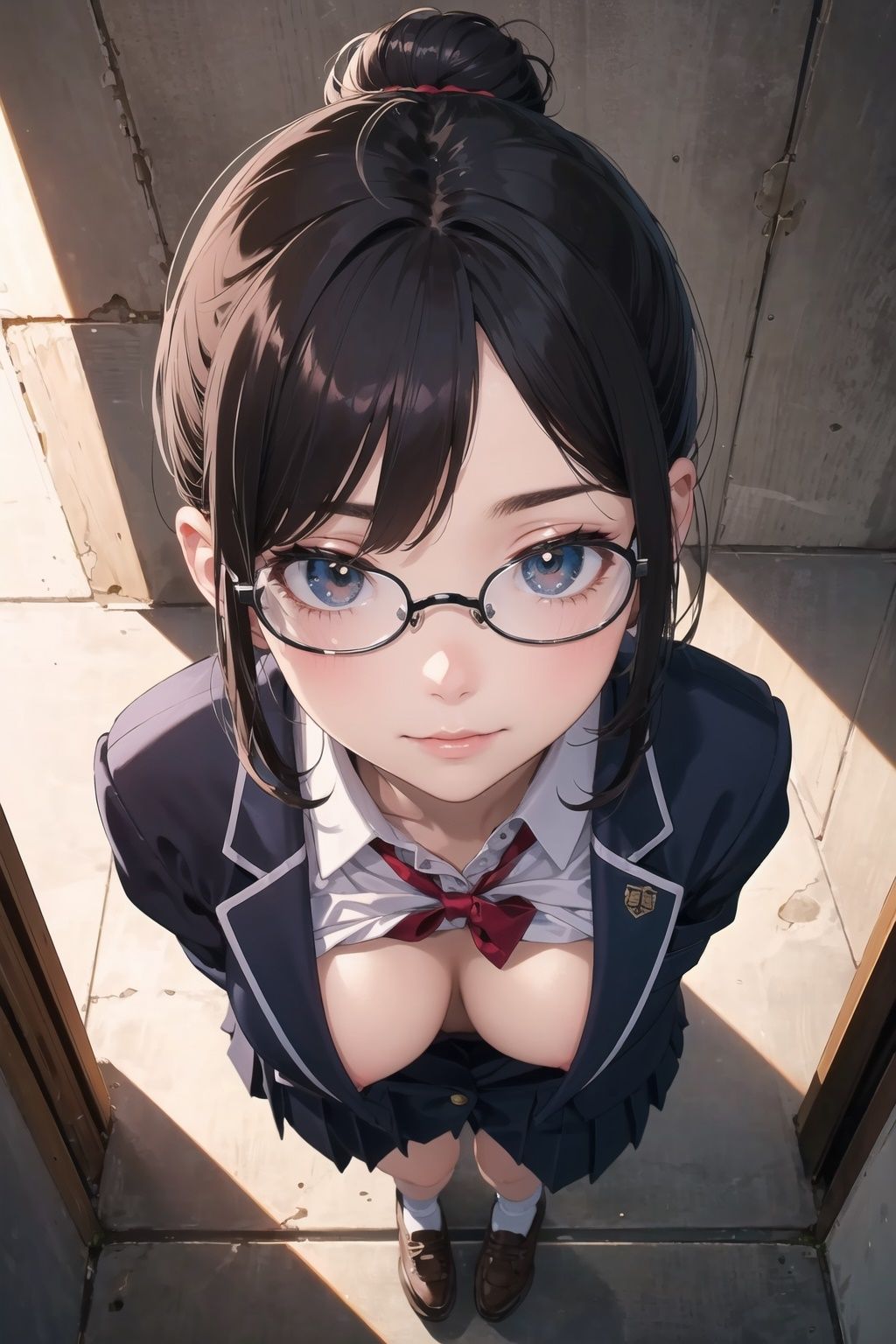 サンプル画像1:僕と女子校生-清楚系眼鏡女子のブレザー(MK書房) [d_482233]