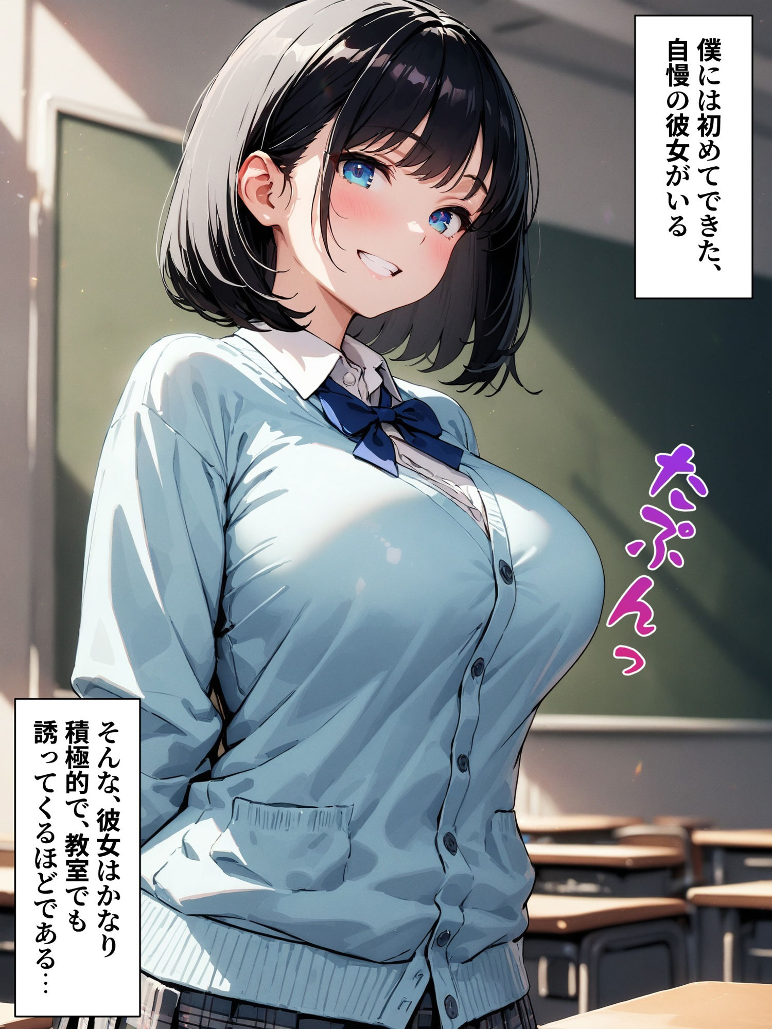 サンプル画像1:初めての彼女が巨根クラスメイトにNTRれた(はつゆき) [d_482270]