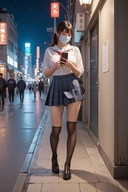 サンプル画像3:【巨乳制服美少女】パパ活女子とエッチ(AIグラビアRIU) [d_482350]