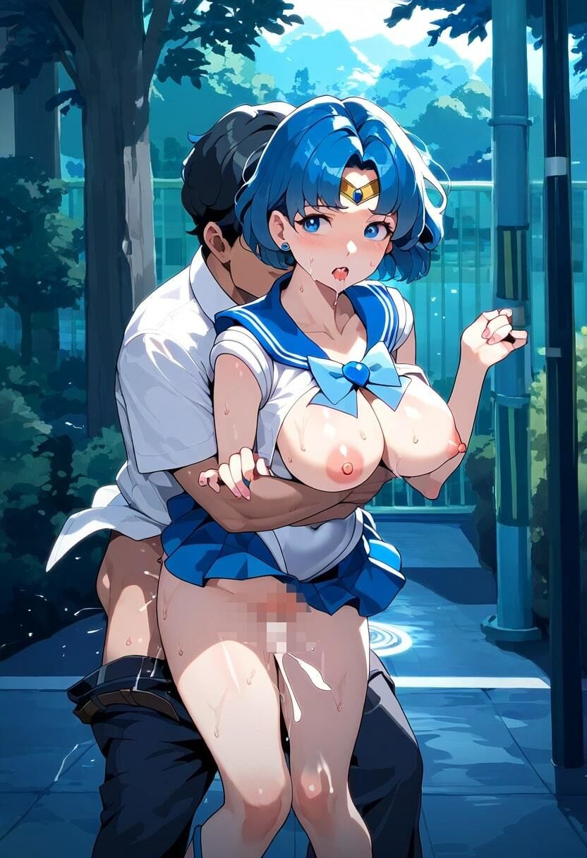 セーラーマーキュリーをわからせ！敗北して中出しセックスに抵抗するも調教されて快楽堕ちのサンプル画像 6