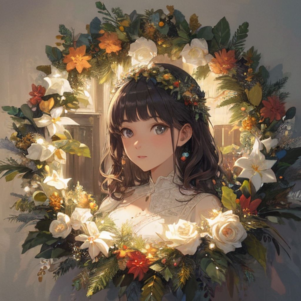 サンプル画像3:クリスマスリース 素材(豊川内角) [d_482643]