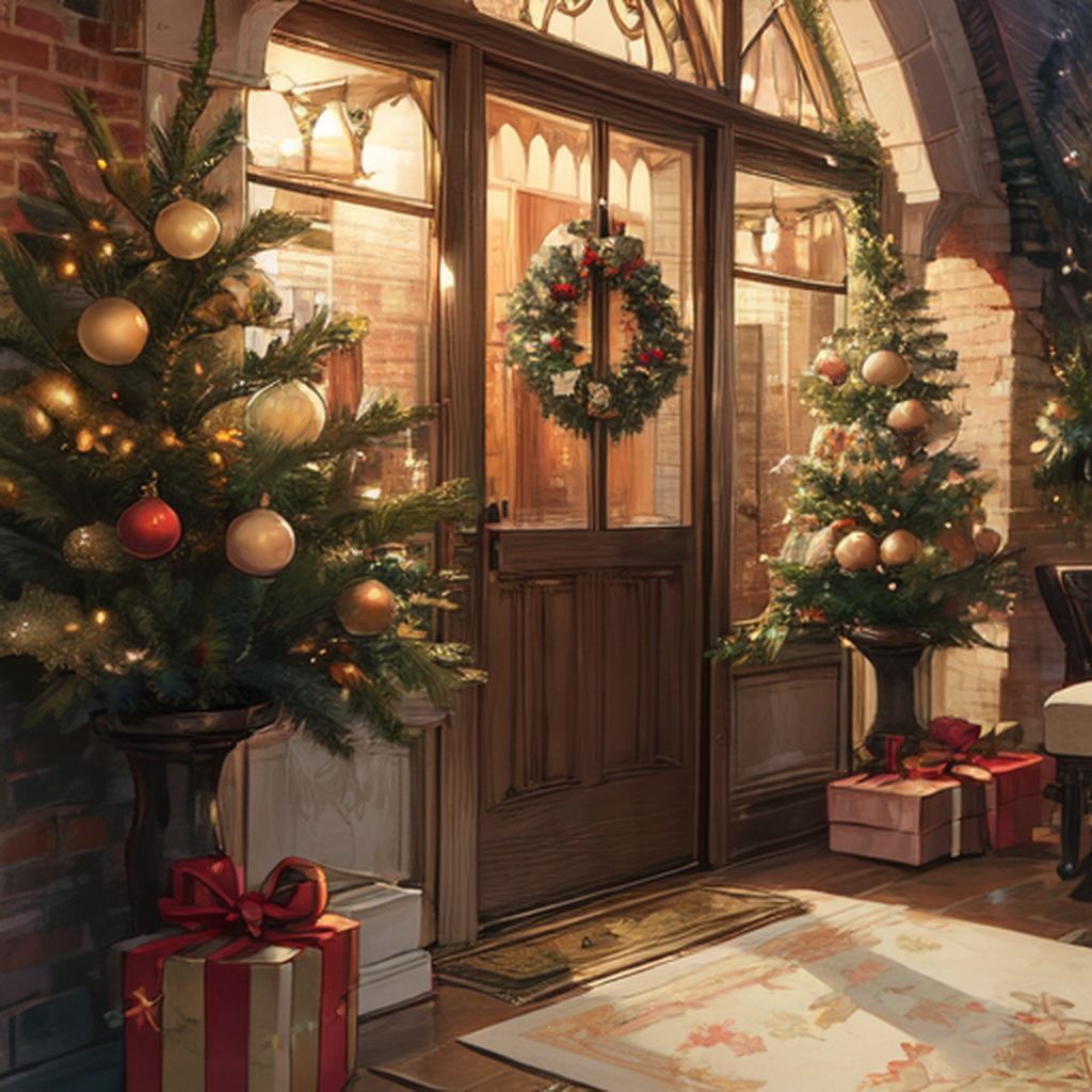 サンプル画像5:クリスマスリース 素材(豊川内角) [d_482643]