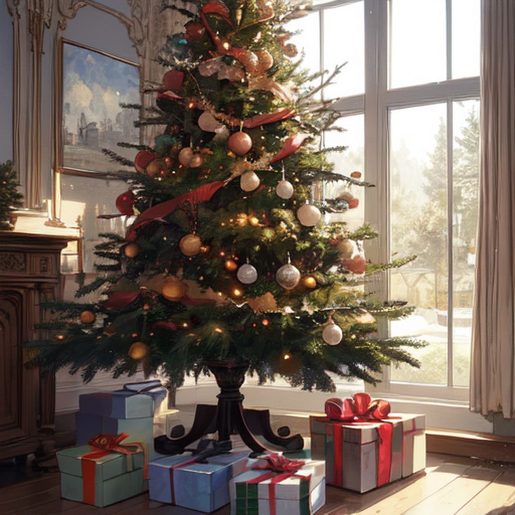 サンプル画像5:クリスマスツリー 素材(豊川内角) [d_482660]