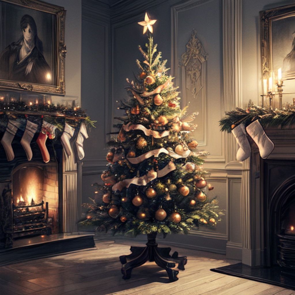 サンプル画像6:クリスマスツリー 素材(豊川内角) [d_482660]