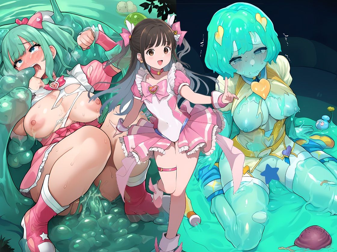 サンプル画像4:魔法少女スライム姦 500枚(強化カラス) [d_482850]