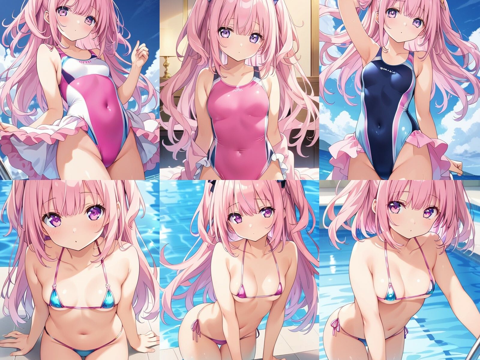 サンプル画像1:水泳部のピンク髪少女が中出しセックスで孕みボテ腹になるまで(千草屋) [d_482943]