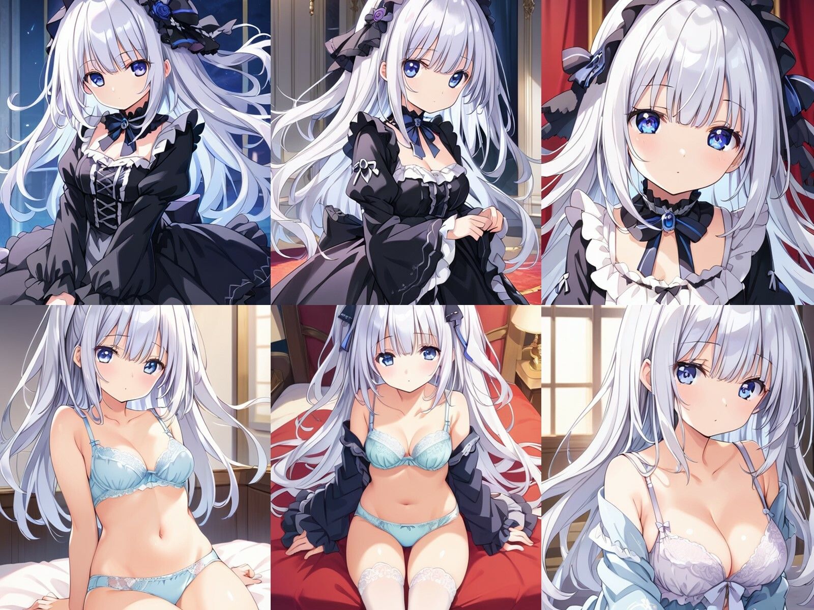 サンプル画像1:ゴスロリ銀髪少女が中出しセックスで孕みボテ腹になるまで(千草屋) [d_482949]