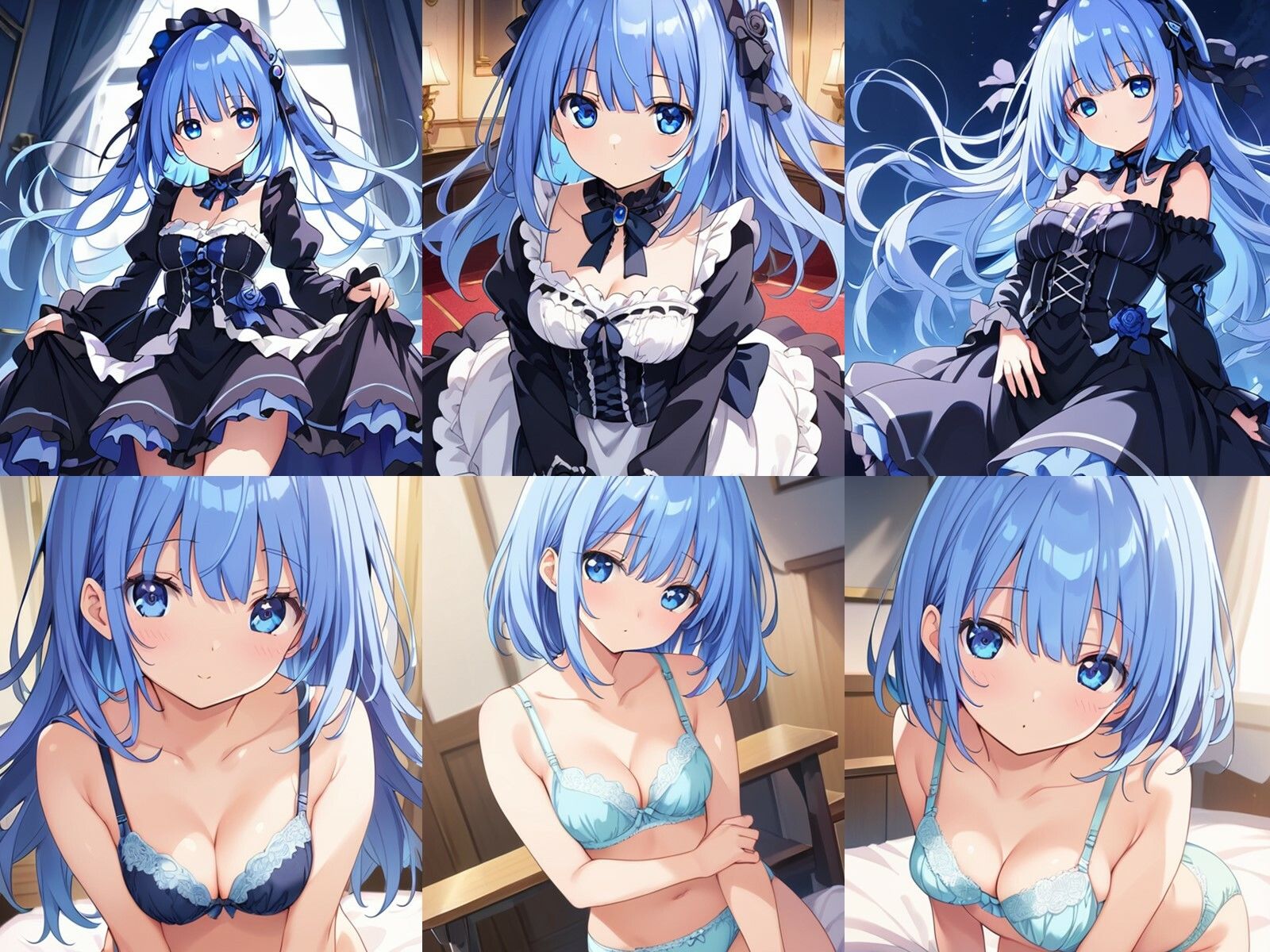 サンプル画像1:ゴスロリ青髪少女が中出しセックスで孕みボテ腹になるまで(千草屋) [d_482950]