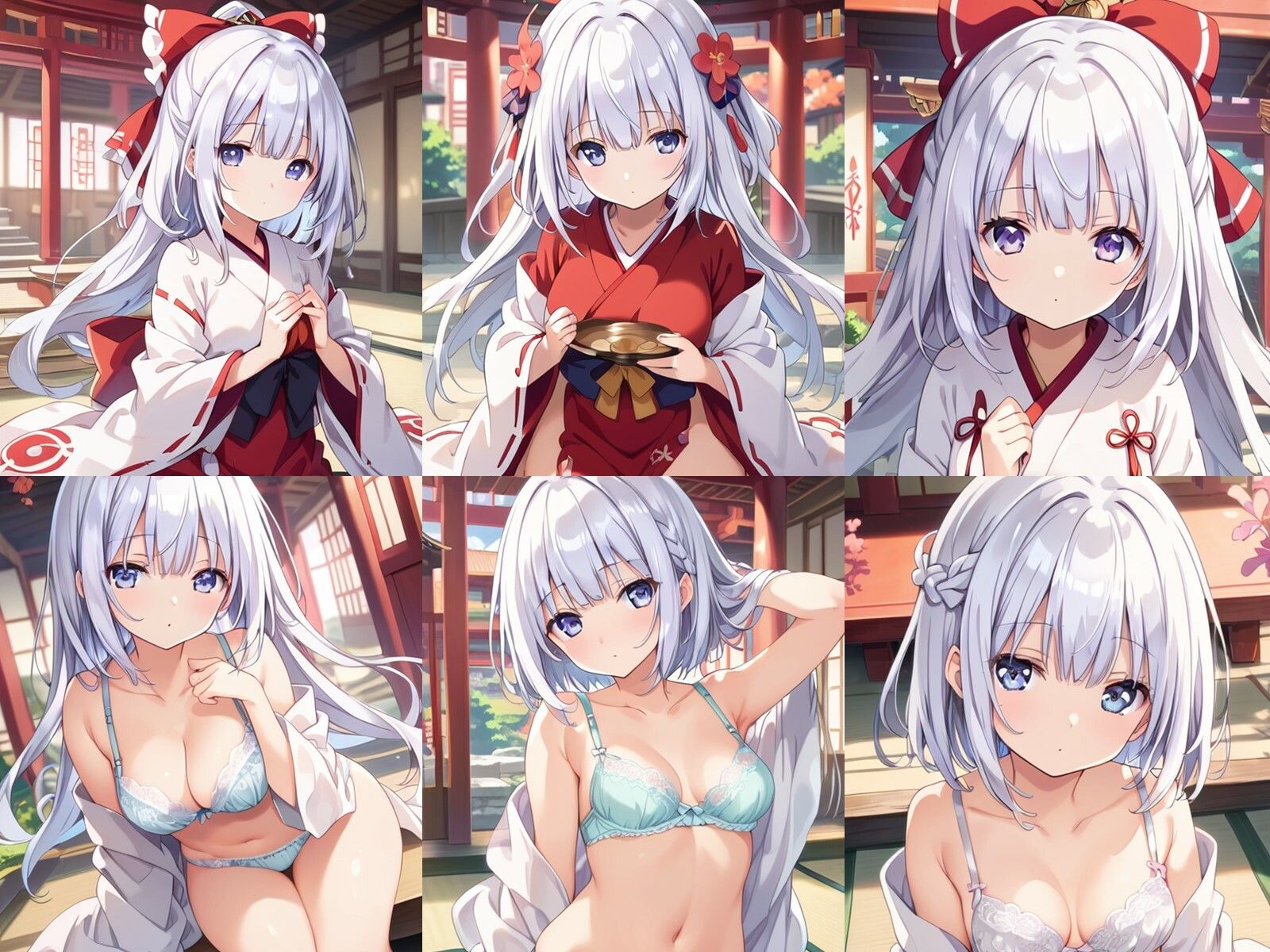 サンプル画像1:巫女銀髪少女が中出しセックスで孕みボテ腹になるまで(千草屋) [d_482958]