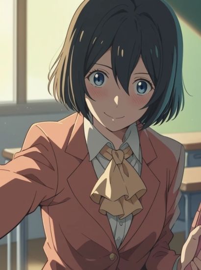 サンプル画像1:言の葉の庭の雪野百香里から送られてきた自撮り写真(自撮りサークル  イカスミ工房) [d_482983]