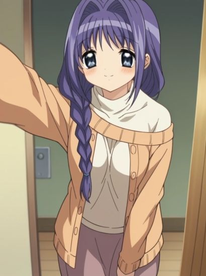 サンプル画像1:Kanonの水瀬秋子から送られてきた自撮り写真(自撮りサークル  イカスミ工房) [d_483003]